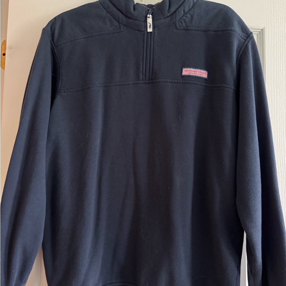 Vineyard Vines Men's Dark Blue Zip-Up Shep shirt